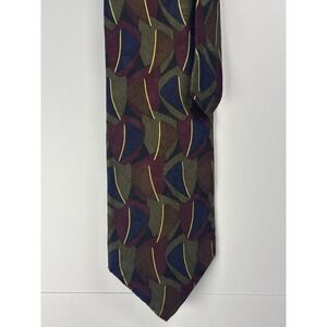 Cellini Uomo Men's Necktie 100% Silk Made in USA Burgundy, Green, Blue, Gold